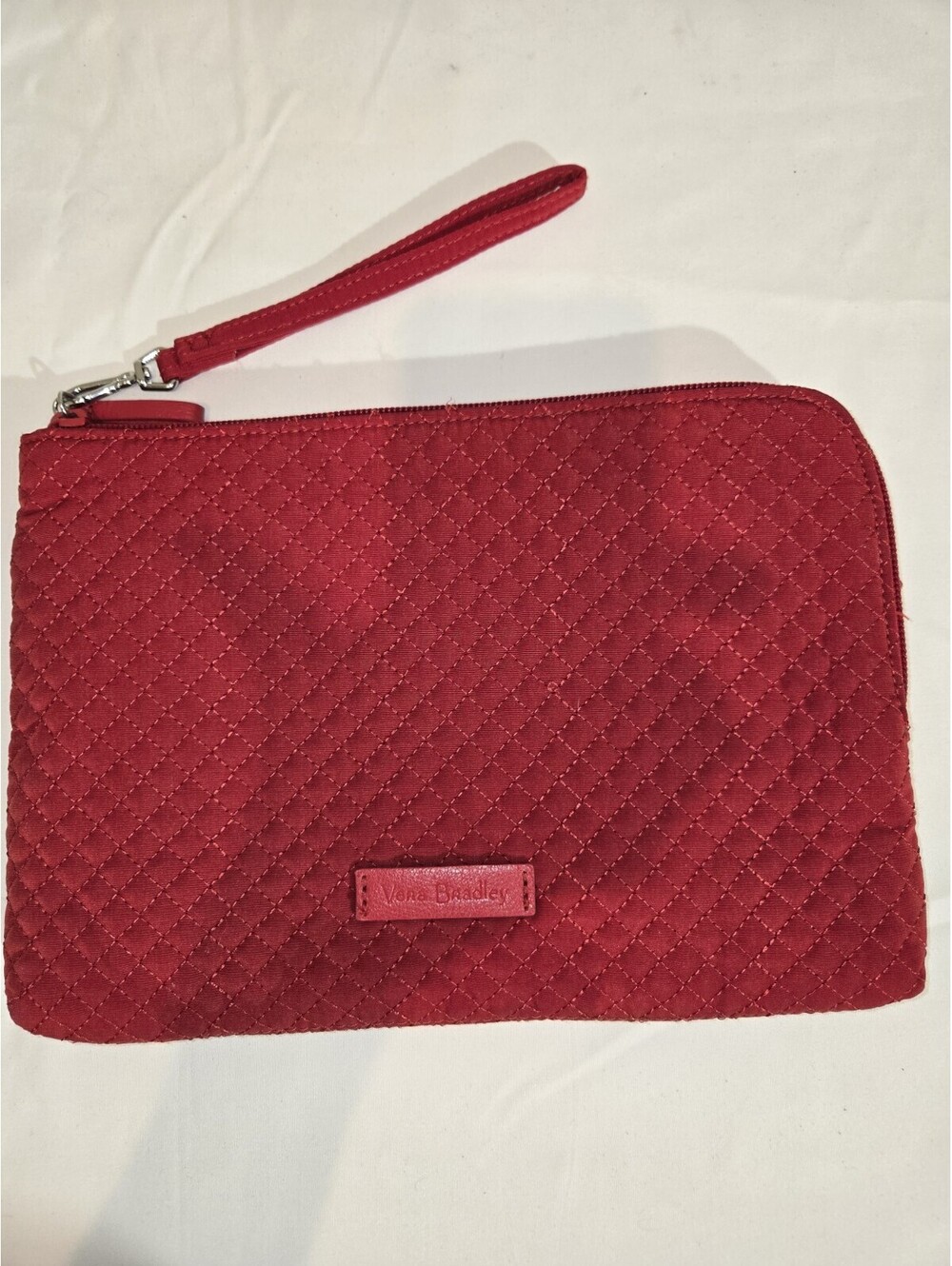 Vera Bradley MICROFIBER RFID WRISTLET W/KeyChain  - Cardinal Red 2019 Print